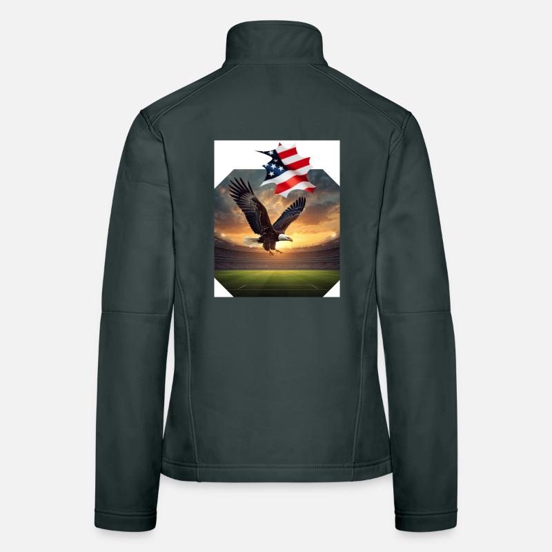 Aigle patriotique dans le stade Veste en tissu softshell Femme