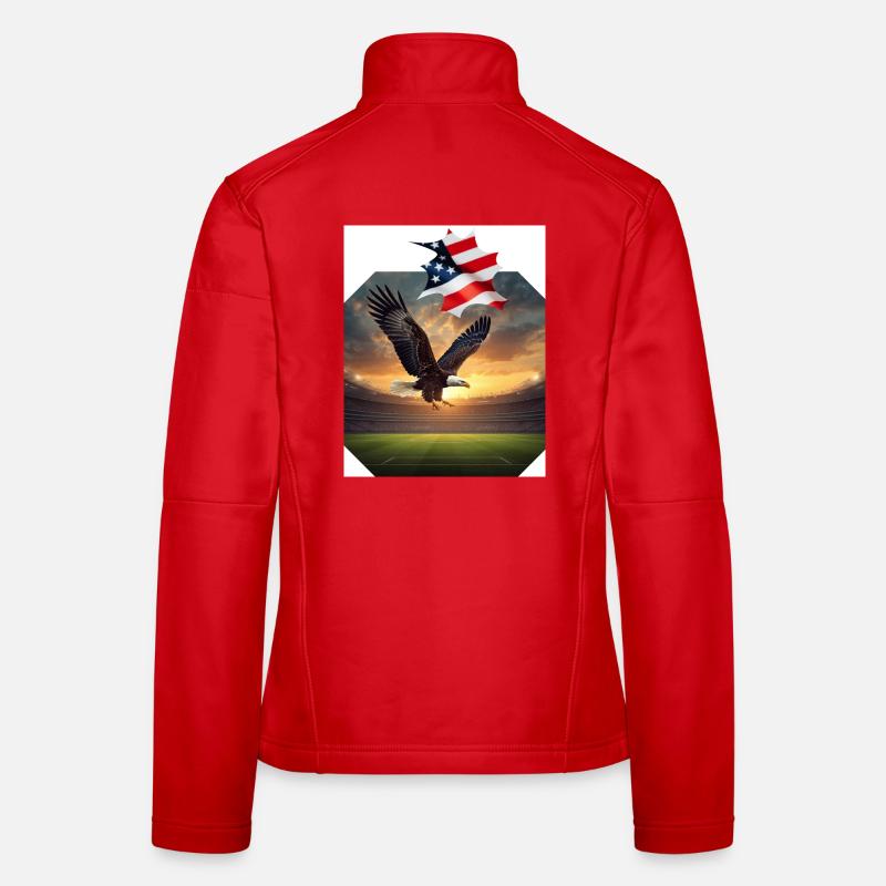 Aigle patriotique dans le stade Veste en tissu softshell Femme
