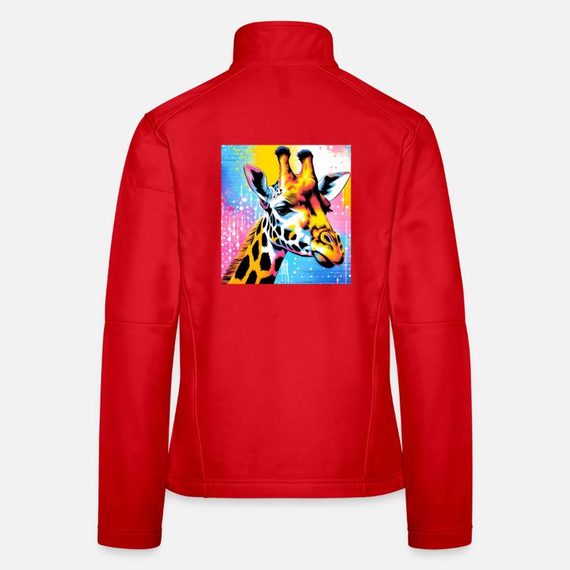 girafe Veste en tissu softshell Femme