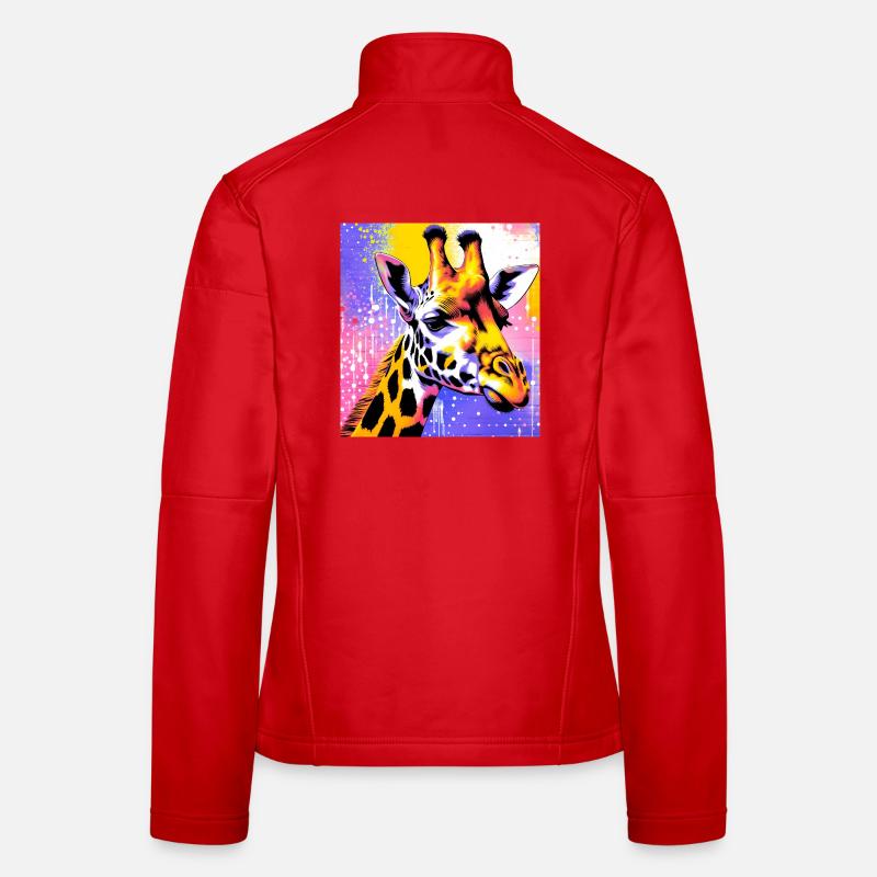 girafe Veste en tissu softshell Femme