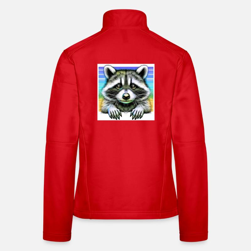 Raccoon - Women's Softshell Jacket - red
