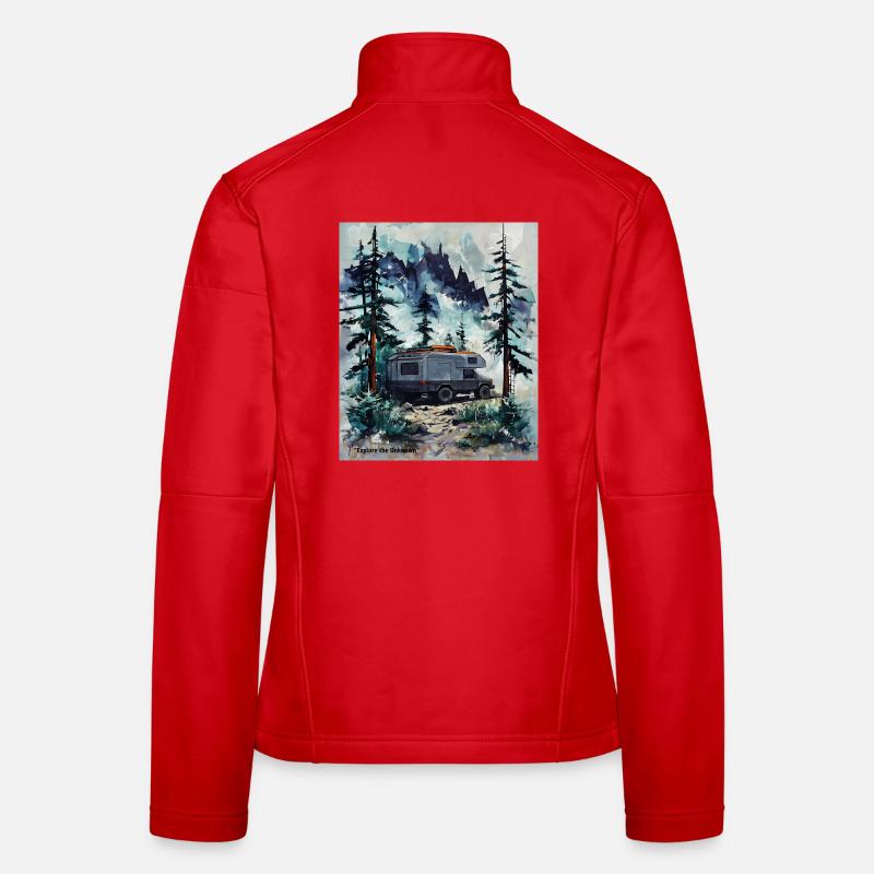 Erkunde den Unknown Forest Camper Frauen Softshelljacke
