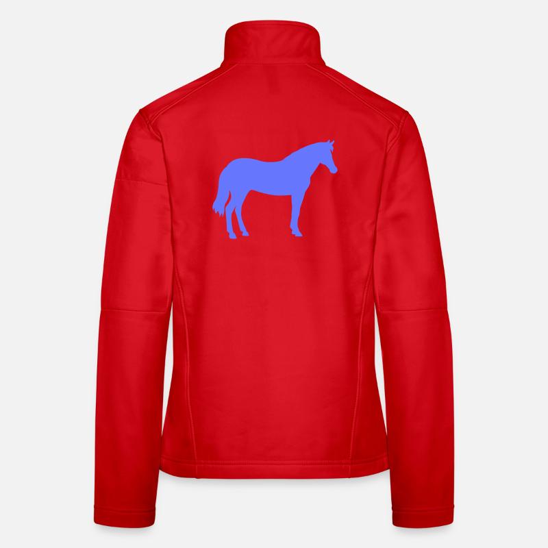 Silhouette du cheval bleu Veste en tissu softshell Femme