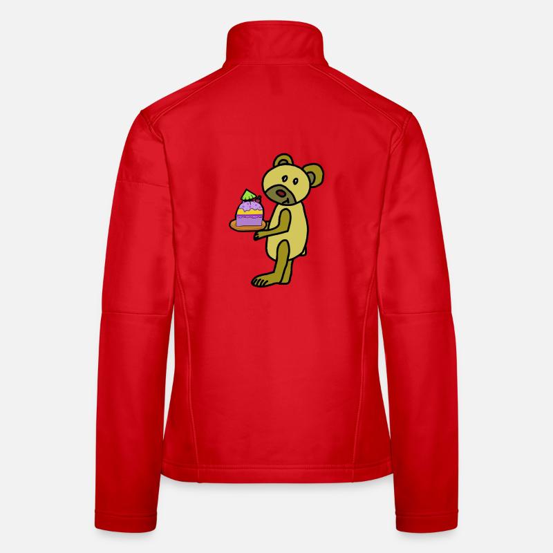 Muffin Bear Teddy Bear Cake Child Women's Softshell Jacket