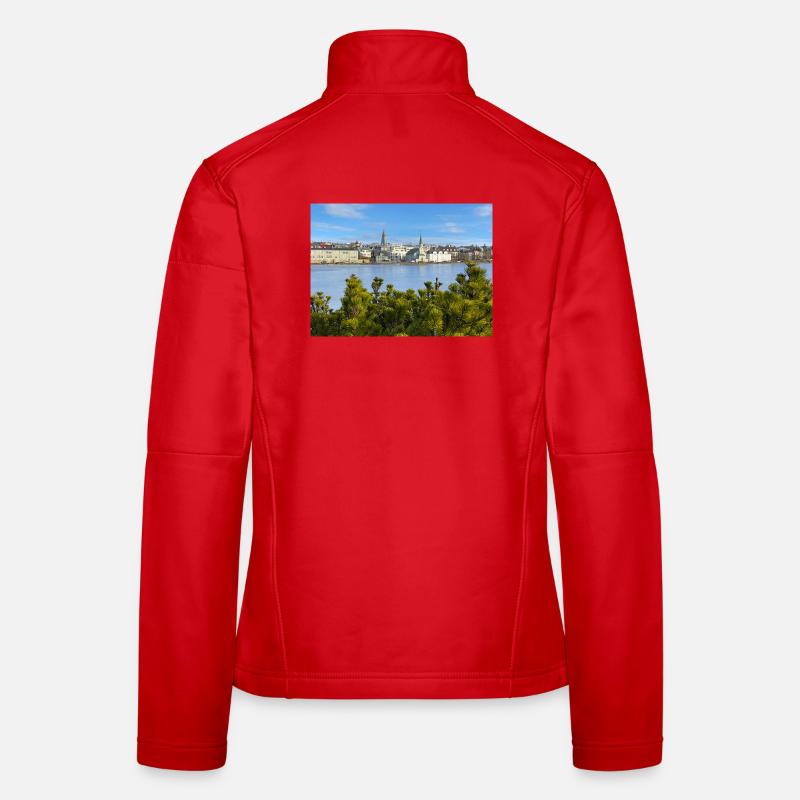 Reykjavik Waterfront - Frauen Softshelljacke - Rot
