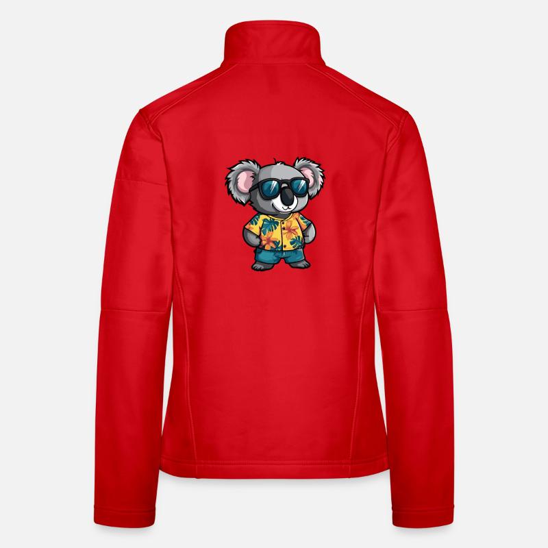 Koala Comic Urlaub Frauen Softshelljacke