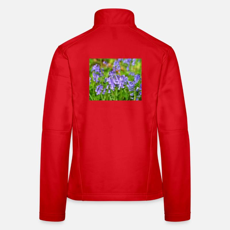 Jacinthes bleus - Floraison printanière violette Veste en tissu softshell Femme
