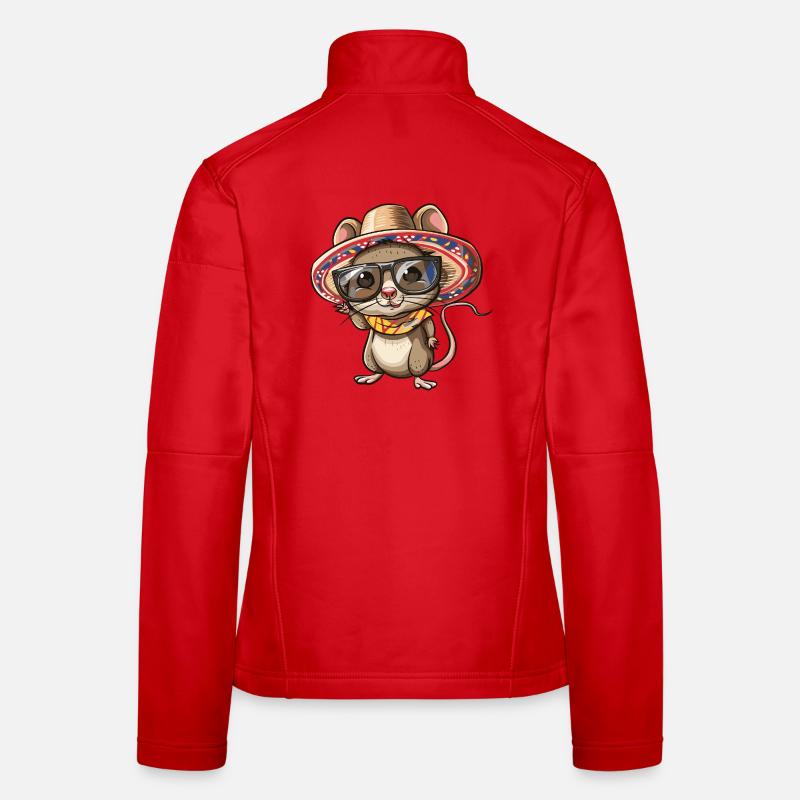 Sombrero drôle de Mouse Comic Veste en tissu softshell Femme