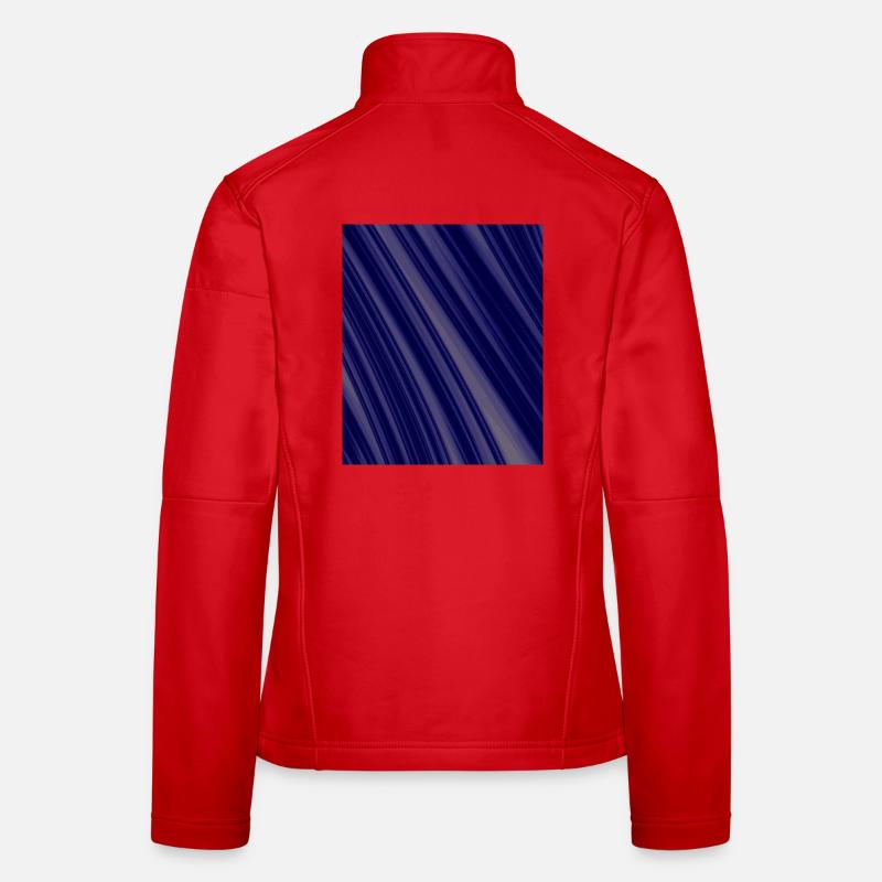 Navy Diagonal Structures Women's Softshell Jacket