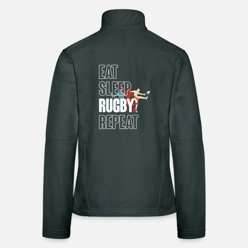 Manger et dormir Rugby Répéter Veste en tissu softshell Femme
