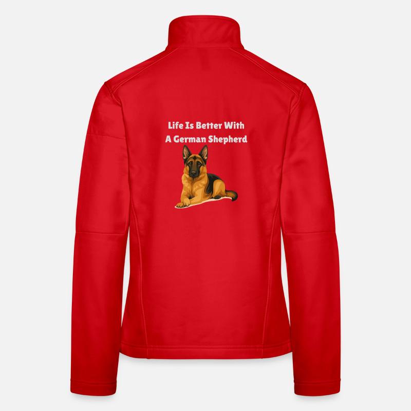 Life Is Better With German Shepherd Women's Softshell Jacket