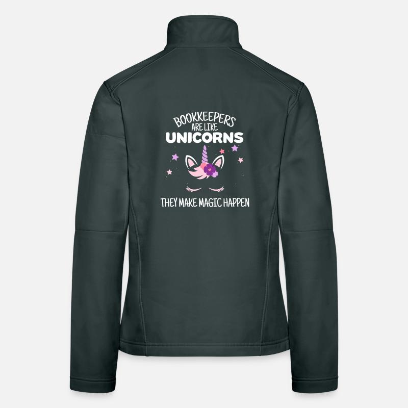 Bookkeepers Like Unicorns Make Magic Women's Softshell Jacket