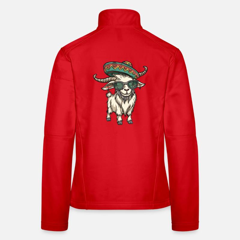 Sombrero comique comique de la chèvre de montagne Veste en tissu softshell Femme
