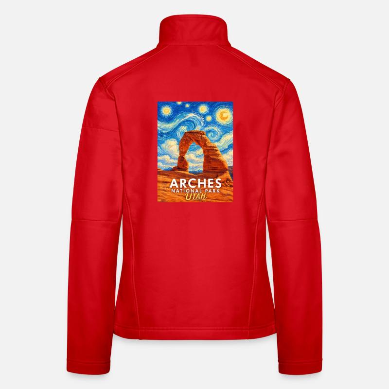 Arches, Utah, Ciel étoilé Arche de Roche Veste en tissu softshell Femme
