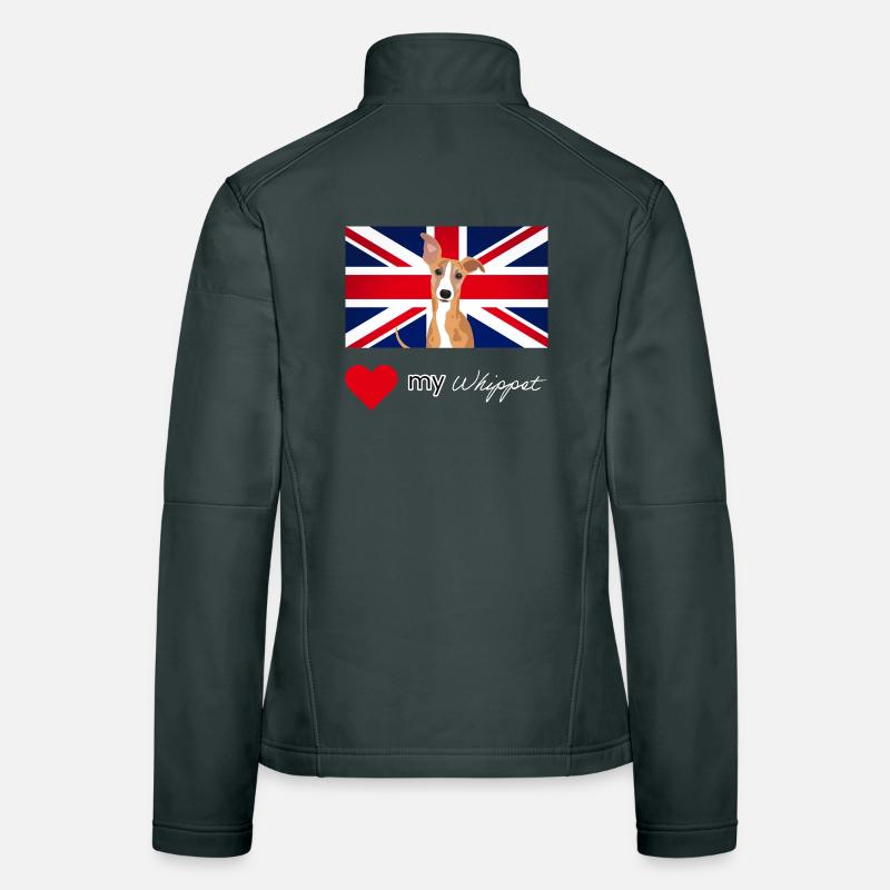 LUVMYWHIPPET (Texte blanc, Vibrant) Veste en tissu softshell Femme