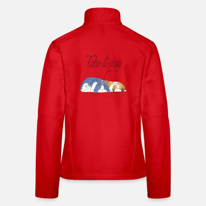 Doucement, chiots Shihtzu Veste en tissu softshell Femme