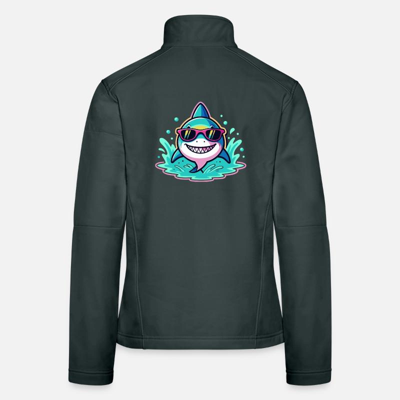 Requin Lunettes Soleil Surf Fun Veste en tissu softshell Femme