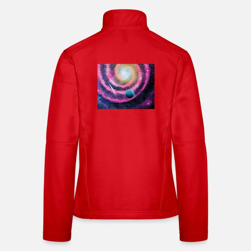 Pink Galaxy Frauen Softshelljacke
