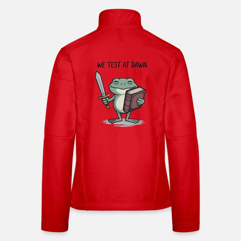 Dawn Test Frog with Sword and Book Women's Softshell Jacket