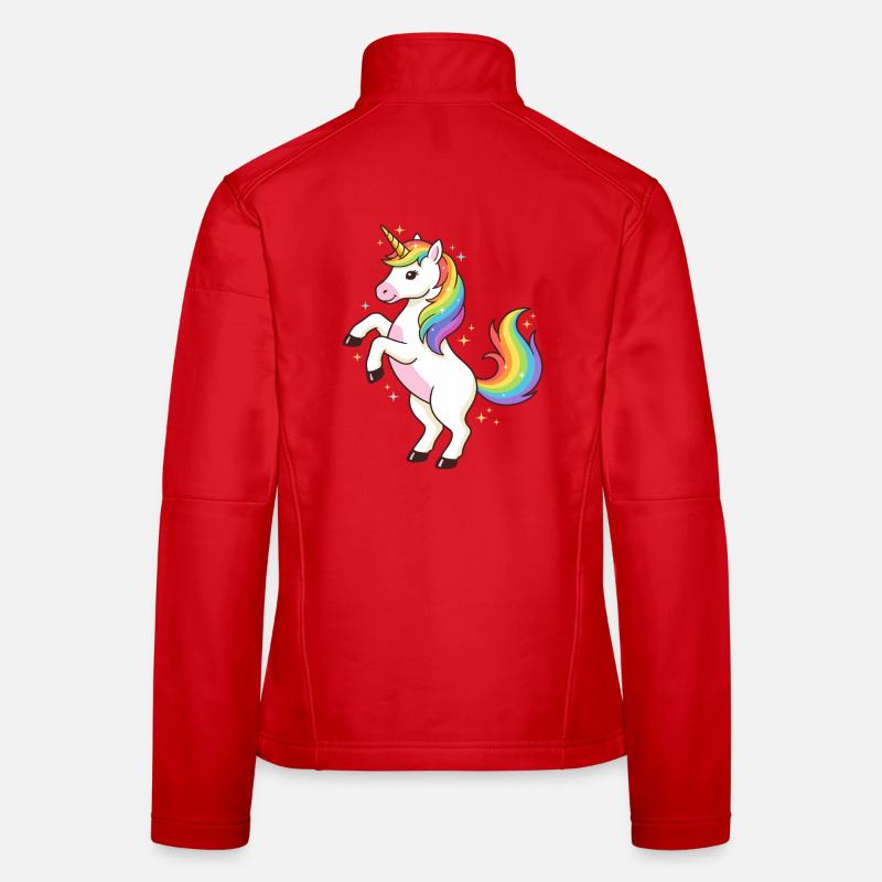 Rainbow Unicorn Sparkle Women's Softshell Jacket
