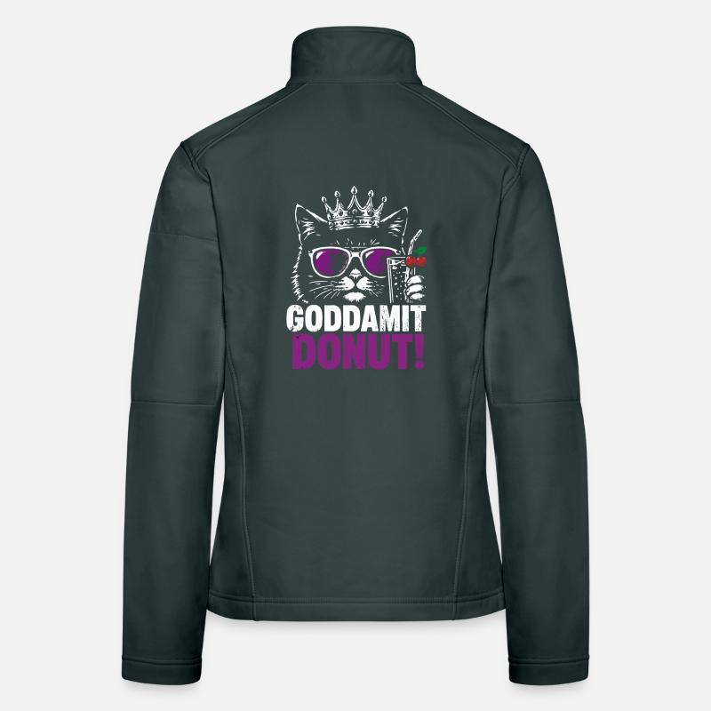 La gueule de bois du roi avec donut & soda Veste en tissu softshell Femme