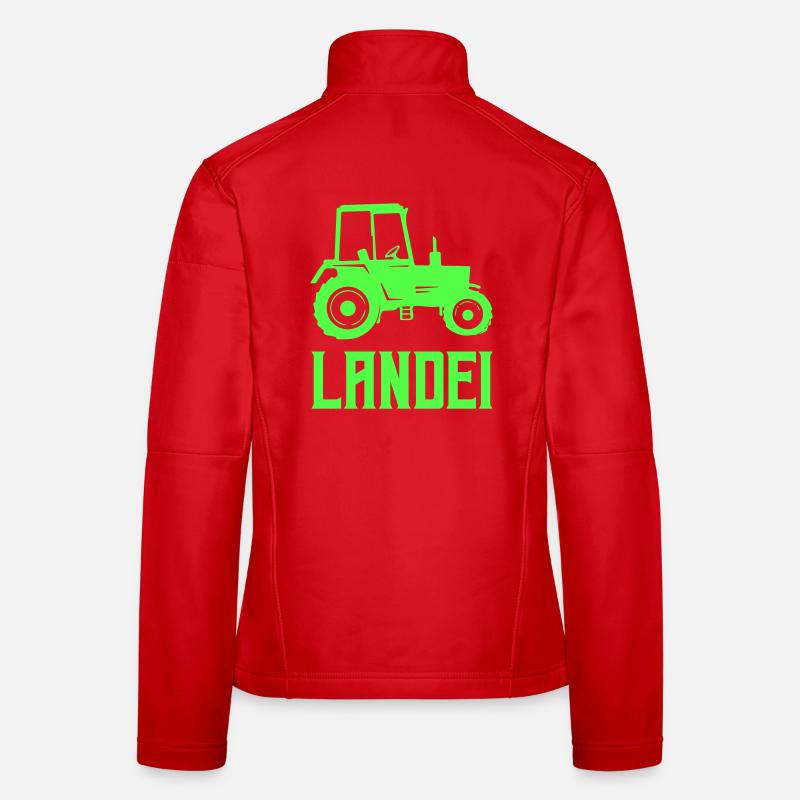 Traktor Silhouette Landei Frauen Softshelljacke