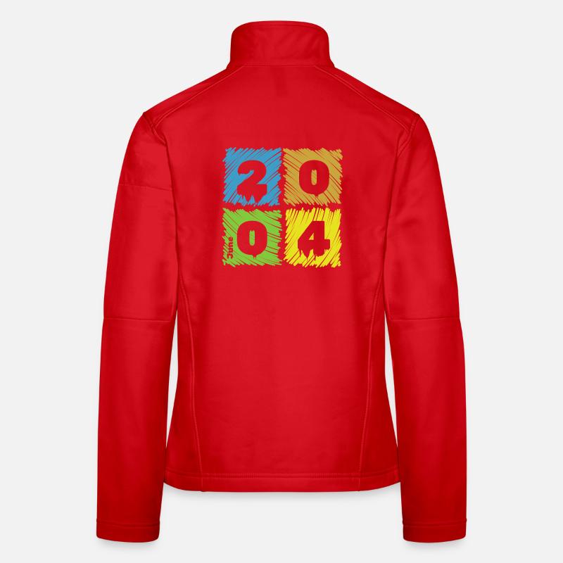 22. Geburtstag Farbige Patches since 06/2004 Frauen Softshelljacke