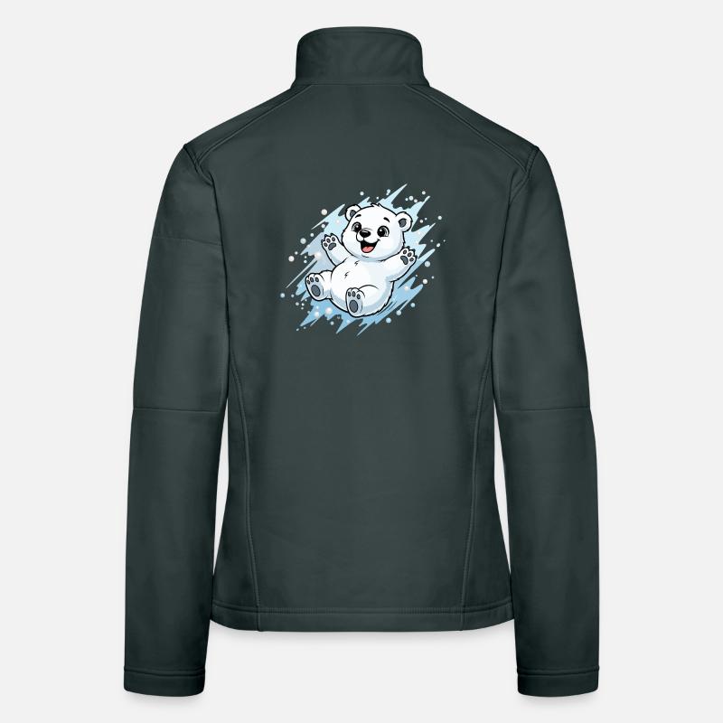 Fröhlicher Polarbär Spritzer Frauen Softshelljacke