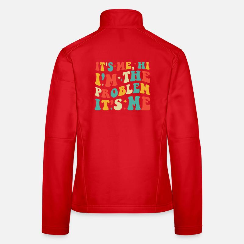 Bright Retro Typografie Geständnis Frauen Softshelljacke