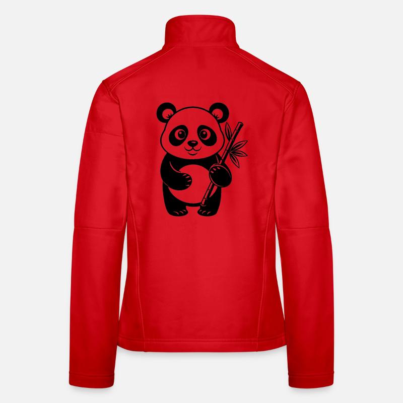 Panda With Bamboo Women's Softshell Jacket