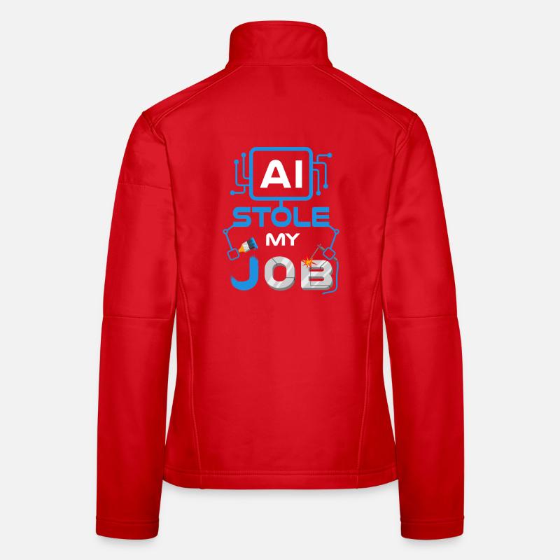 L’IA m’a volé mon emploi graphique technique drôle Veste en tissu softshell Femme