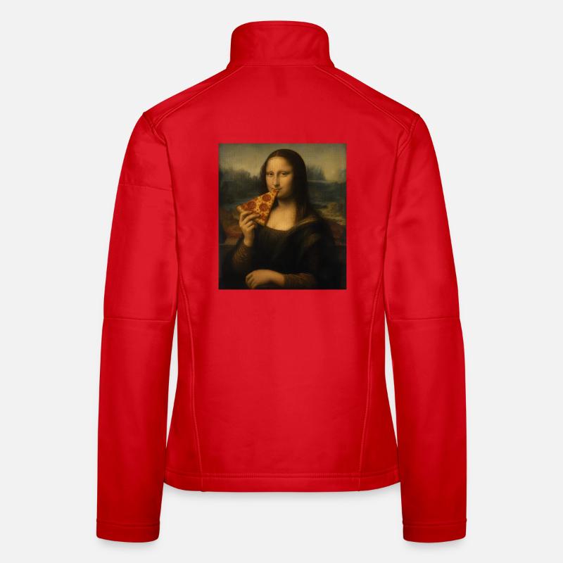 Mona Pizza Leonardo Da Vinci Pizza drôle Mona Li Veste en tissu softshell Femme
