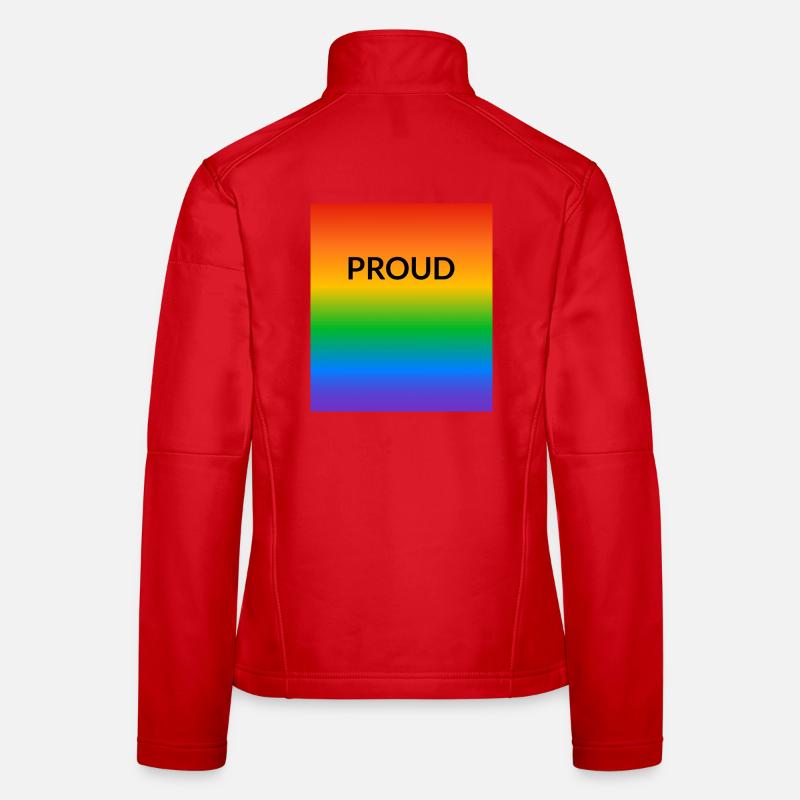 Fierté Arc-en-ciel LGBT Veste en tissu softshell Femme