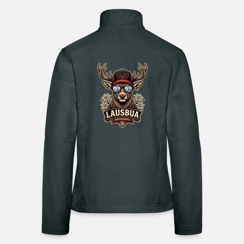 Lausbua Original Bavarian Alpine Hunter Deer Women's Softshell Jacket