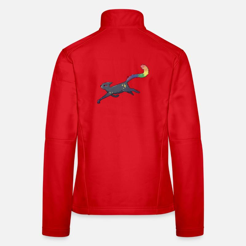 Cat with Stars and Pride Flag Women's Softshell Jacket