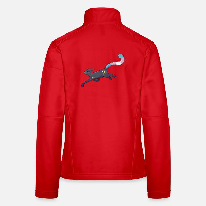 Cute cat trans pride Women's Softshell Jacket