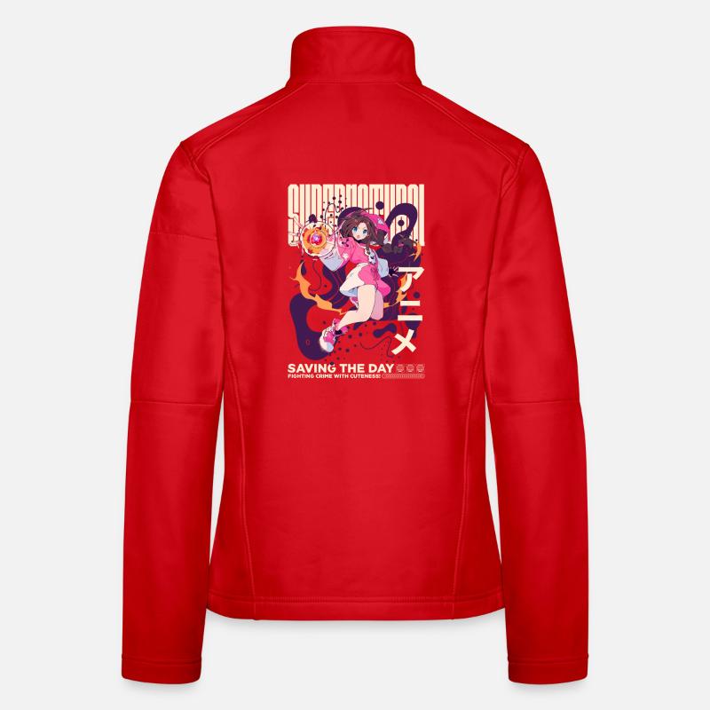 Anime Cute Hero Veste en tissu softshell Femme