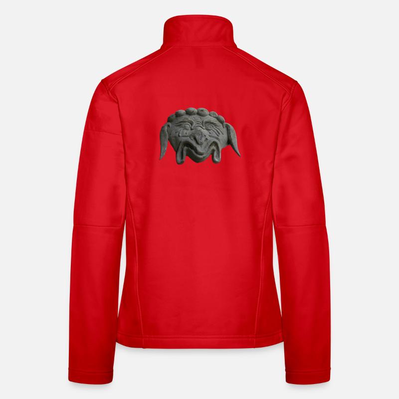 grinning stone mask - Women's Softshell Jacket - red
