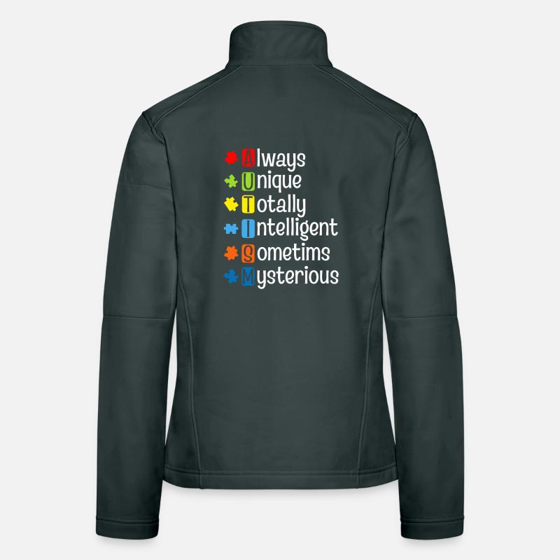 Autism Puzzle Pride: Einzigartige Köpfe Frauen Softshelljacke