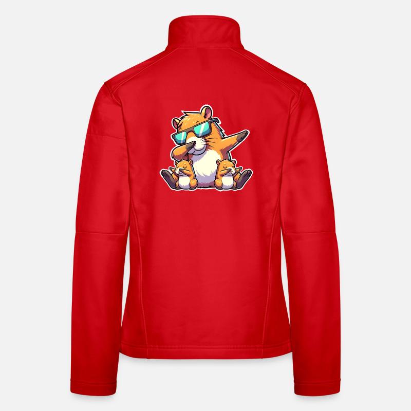 Capybara papa Women's Softshell Jacket