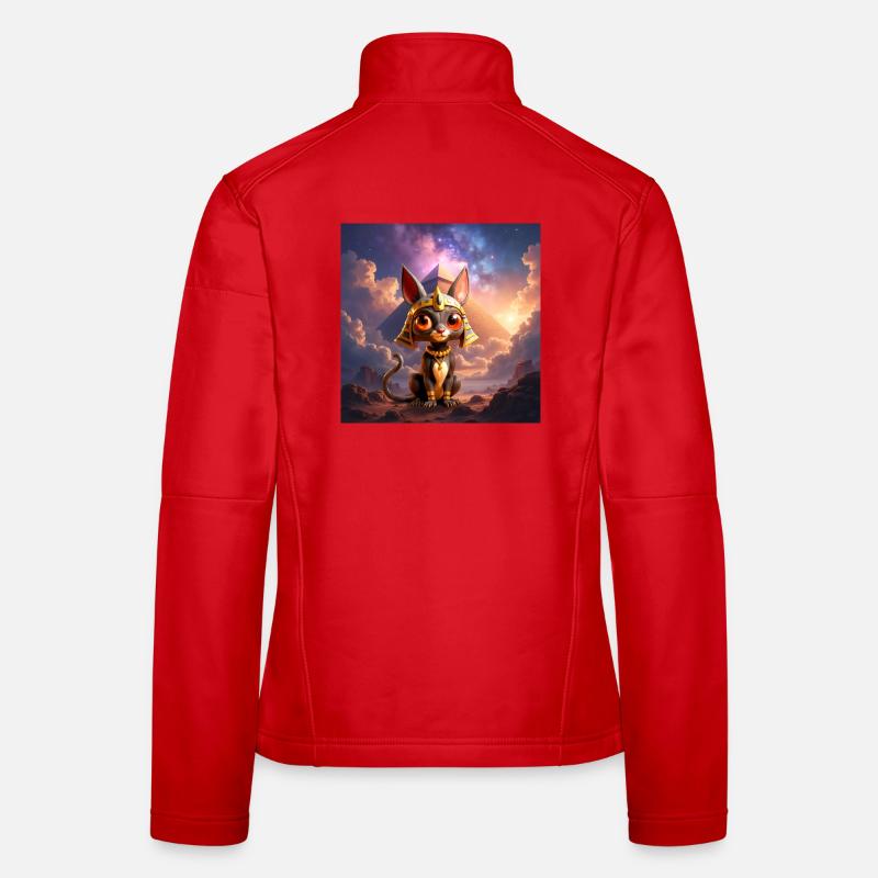 Pharaoh Cat in front of Pyramid Women's Softshell Jacket