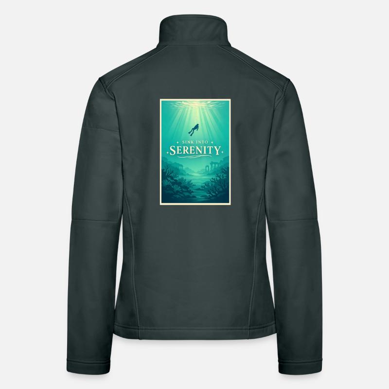 Immergez-vous dans la paix | Plongée Veste en tissu softshell Femme
