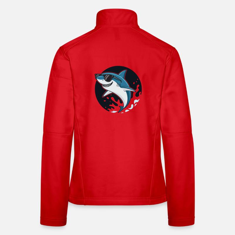 Surferhai mit dunkler Brille Frauen Softshelljacke