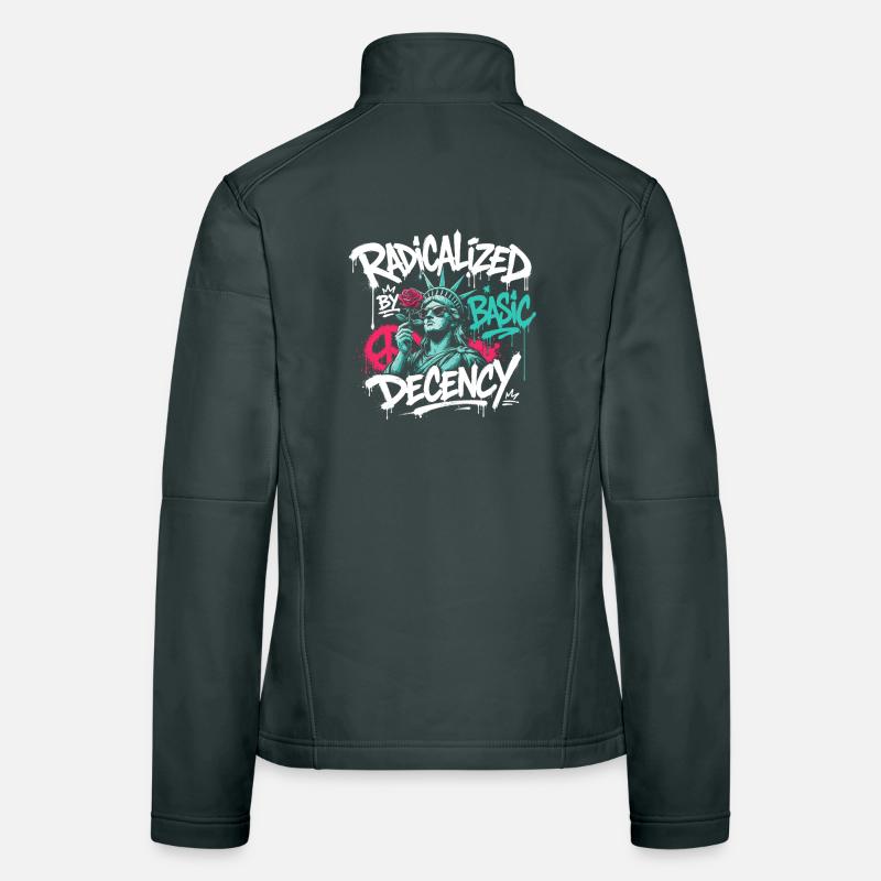 Radikalisierte Basic Decency Graffiti Frauen Softshelljacke