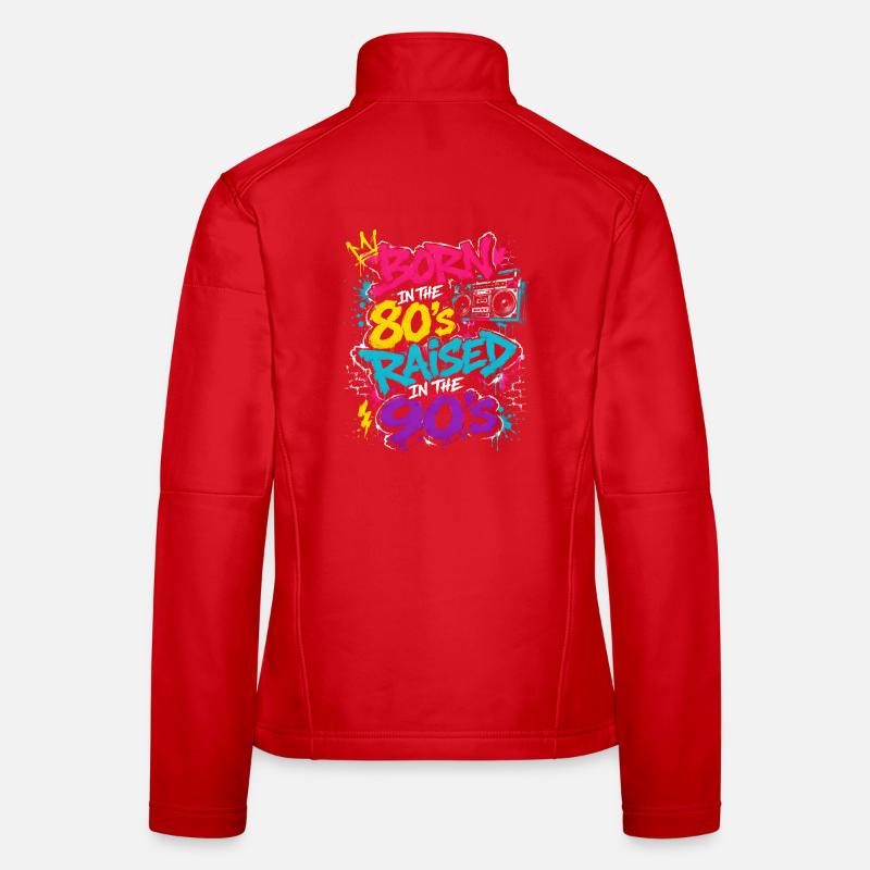 80s Boombox Neon Graffiti Women's Softshell Jacket