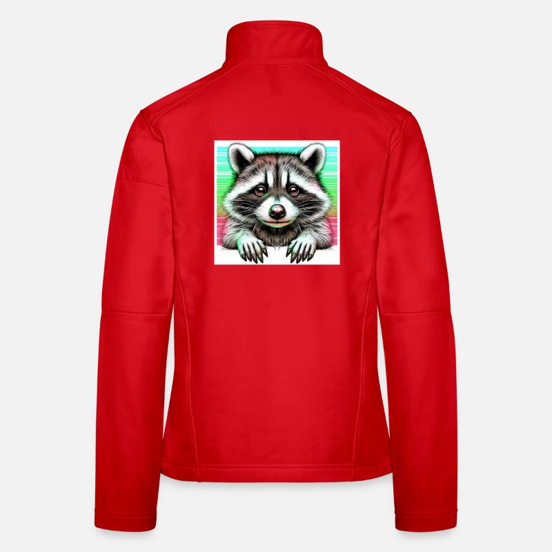 Waschbär Frauen Softshelljacke
