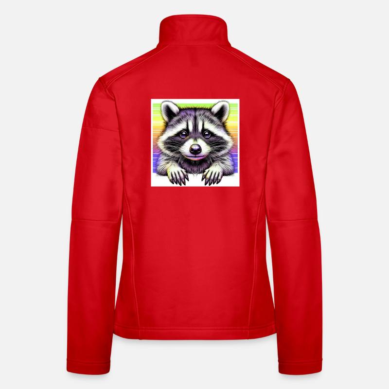Waschbär - Frauen Softshelljacke - Rot
