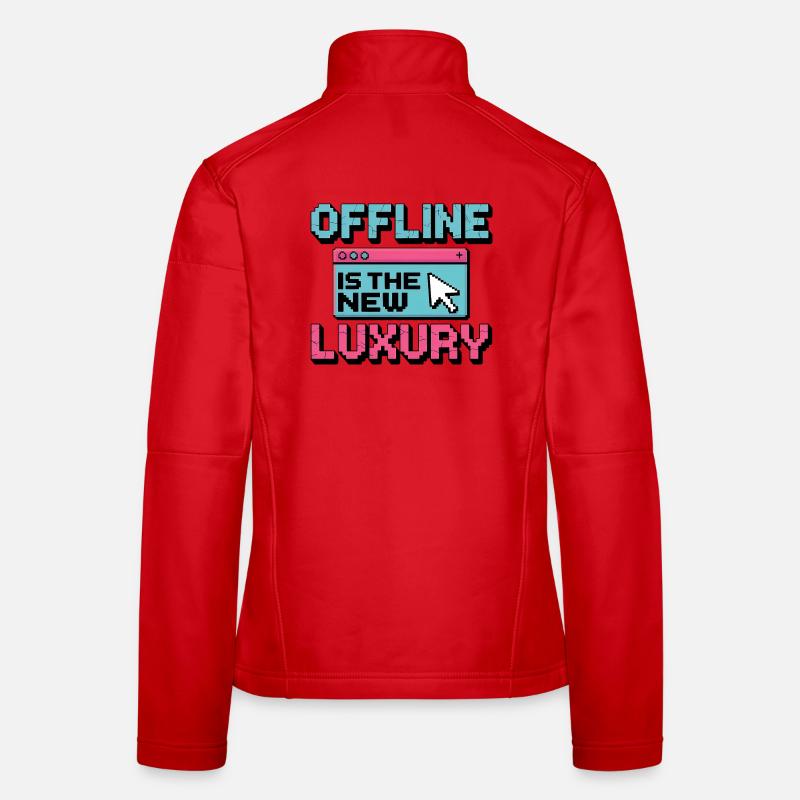Offline ist der neue Luxus Retro Design Frauen Softshelljacke