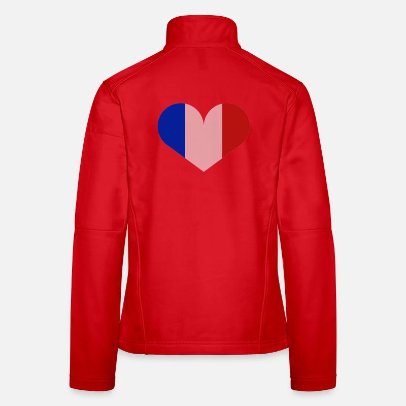 Drapeau français Veste en tissu softshell Femme