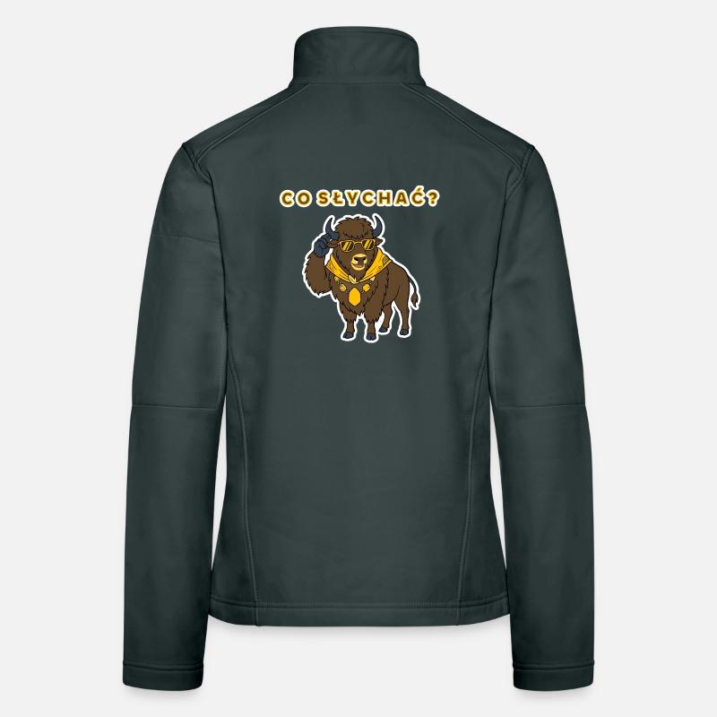 Warschauer, Polnischer Bison, luxuriöses, cooles Tier, verspielt Frauen Softshelljacke